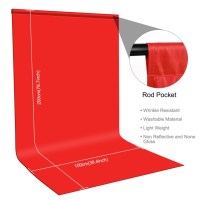 Фон студійний тканинний Puluz PU5209R red Chroma Key 1х2м 1