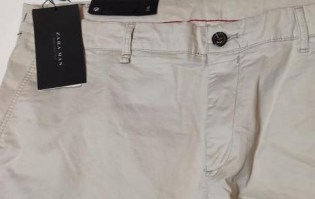 Брюки чиносы zara skinny fit eur 46. молочного кольору 4