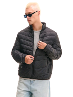 Стьобана куртка з коміром-стійкою cropp 148fn-99x black р.l 4
