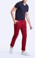 Чиносы reserved 34 slim  fit красный бургунди