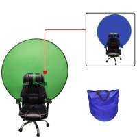 Фон складаний на спинку стільця Visico BP-014-2 Chroma Key зелёный/синий (140см)