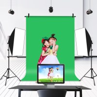 Фон із стійкою Puluz PU5204G Chroma key зелений (100x200см) 4