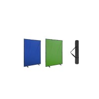 Фон у рамці з ніжками Visico BP-1522GB Chroma Key 2в1 зелений/синій (150x220см) 2