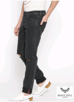 Джинси brave soul 36r stretch skinny black 1