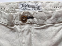 Штани springfield 36 р. нові, slim fit молочного кольору 5