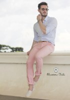 Брюки massimo dutti 34 р. новые, сиреневого-розового цвета slim fit