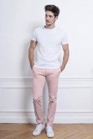 Брюки чиносы zara skinny fitt eur 44. розовые
