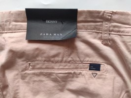 Штани чиносы zara skinny fitt eur 44. нові, рожеві 4