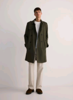 Тренч Reserved двухбортный зеленый 9564N-77X р.XL