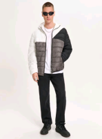 Дута стьобана куртка з капюшоном CROPP 947HX-99X Трикольорова р.М, L 3