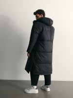 Пальто стеганое Reserved 6561H-99X оверсайз черное р. L 3