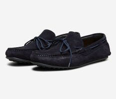 Замшеві мокасини selected homme slhsergio drive dark navy р.42 eu