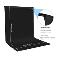 Фон студійний тканинний Puluz PU5215B black 1x1.5м 1