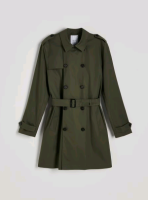 Тренч Reserved двухбортный зеленый 9564N-77X р.XL 1