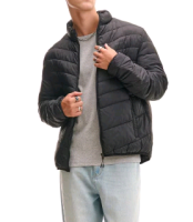 Стьобана куртка з коміром-стійкою cropp 148fn-99x black р.l 1