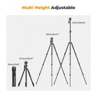 Штатив K&F Concept K254A7 з рідинною головкою FH-03, max 5kg, h 231cm (KF09.137) 5