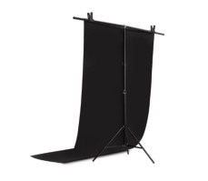 Фон для зйомки Visico PVC-1520 Black (150x200см) 1