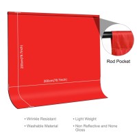 Фон студійний тканинний Puluz PU5207R red Chroma Key 2х2м 1