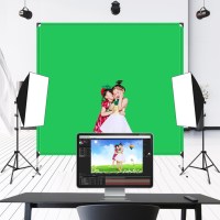 Фон у рамці з ніжками Puluz PU5203G Chroma Key зелений (200x200см) 2