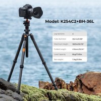 Штатив карбоновий K&F Concept K254C2+BH-36L (KF09.123) 1
