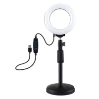 Кольцевой свет со стойкой Puluz PU391 Ring Light 12см (8W)