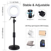  Кільцеве світло зі стійкою Puluz PU391 Ring Light 12см (8W) 1