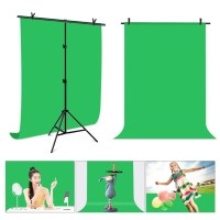 Фон із стійкою Puluz PU5204G Chroma key зелений (100x200см) 1