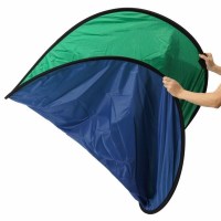 Фон в пружинной рамке Visico BP-028 2в1 Chroma Key (зелёный/синий) 150x200см 4