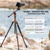 Штатив K&F Concept K234A7+BH-28L (KF09.087V6) 5