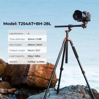 Штатив K&F Concept T254A7+BH-28L (KF09.119) 1