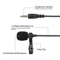 Петличный микрофон Puluz PU424 1,5м (3.5mm) 1