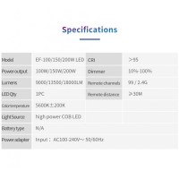 Постійне студійне світло Tolifo EF-100W 8